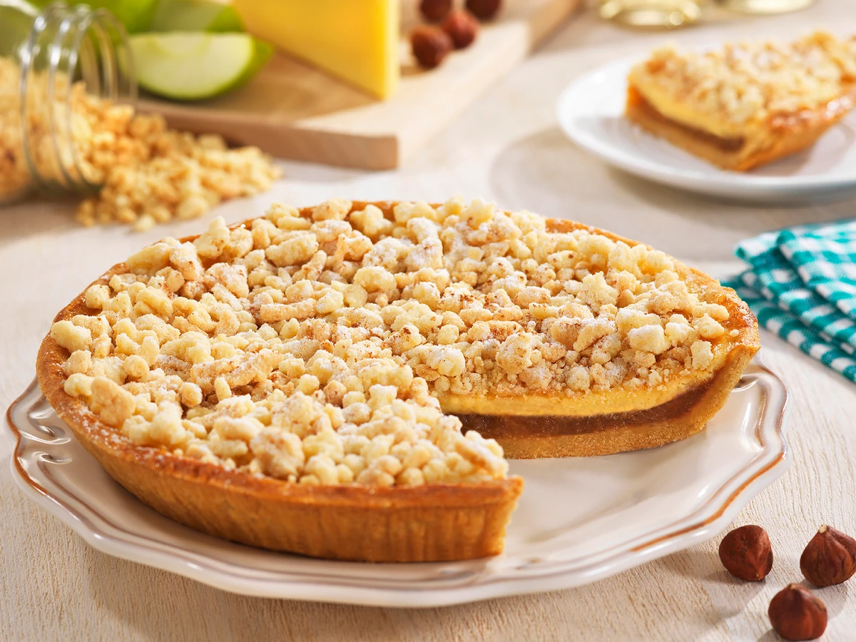 Repostería — tarta de manzana con crumble